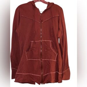 Roper Women's Brick Red Utility Full Zip Hoodie Jacket L